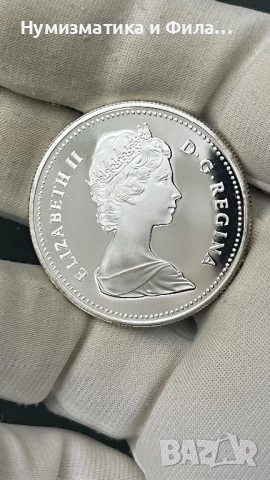 Сребърна монета Канада 1 долар 1984 година