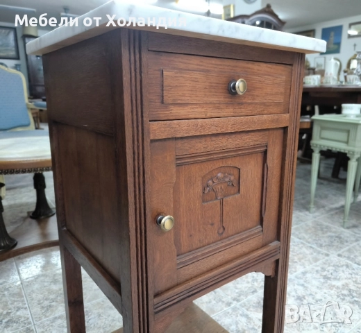 старинно шкафче с мраморен плот - РЕЗЕРВИРАНО, снимка 7 - Шкафове - 52377940
