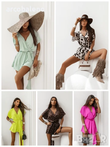 Елегантен дамски кимоно гащеризон SINTRA, 5цвята 