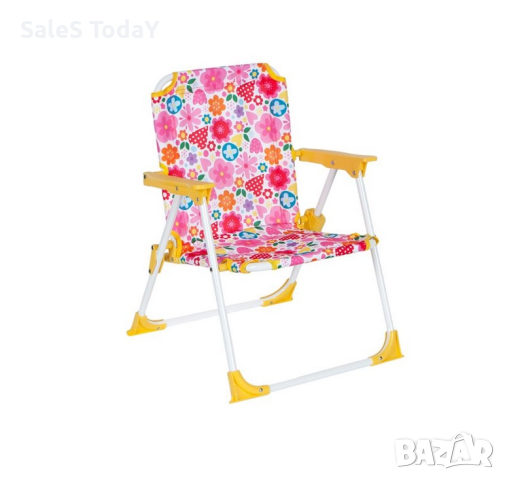 Детски стол, сгъваем, къмпинг, на цветя или на мечета, 37x35x46см, снимка 5 - Къмпинг мебели - 44986662