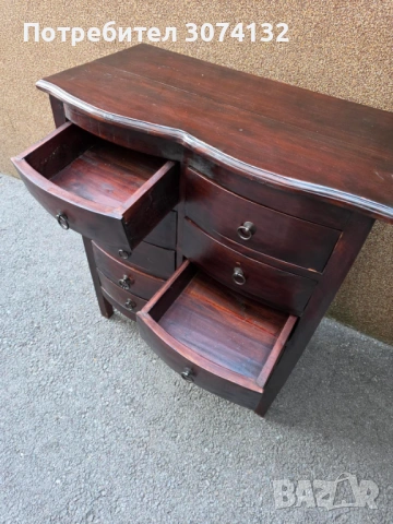 Голям скрин от тиково дърво, снимка 2 - Скринове - 53566300