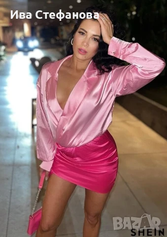 Нова елегантна  разкошна кукленска розова рокля сатен сатенена , снимка 8 - Рокли - 38647239