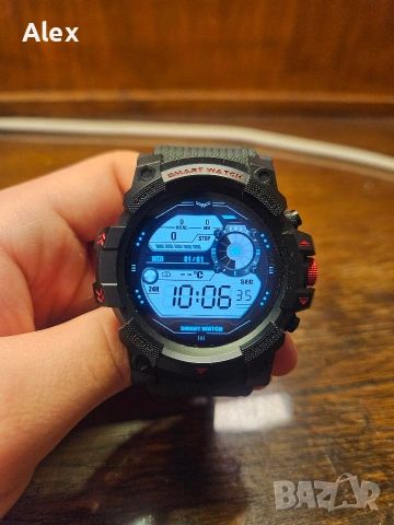 Sport Smart Watch – Bluetooth, Пулсомер, Водоустойчив, снимка 2 - Друга електроника - 53363992