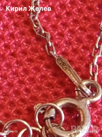 Изящно сребърно колие с медальон декорирано с черни и бели кристали 52753, снимка 8 - Колиета, медальони, синджири - 53072132