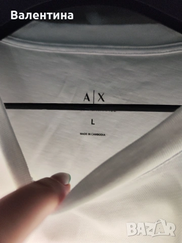ARMANI EXCHANGE дамска тениска, L, снимка 9 - Тениски - 53206378