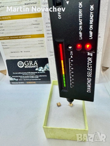 Сребърни обеци с мойсанит (Диамант) 1 карат, снимка 10 - Обеци - 54090969