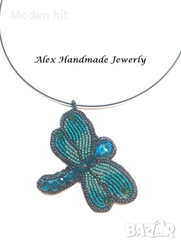 Ръчна изработка. Водно конче - аксесоар за чанта/ключодържател или висулка за колие., снимка 4 - Други - 53747810