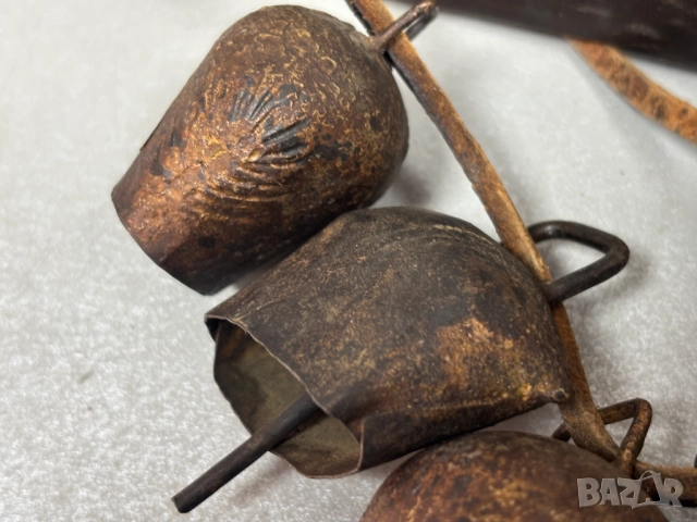 Истински Автентични Стари Хлопки-5 броя на кожен каиш, снимка 8 - Антикварни и старинни предмети - 52803117