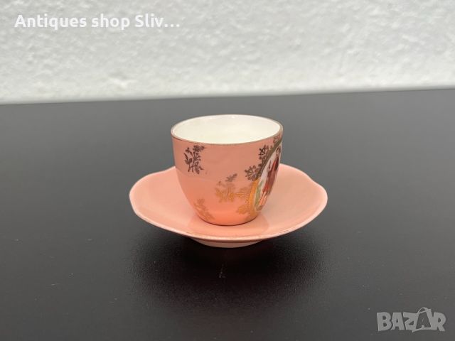 Миниатюрна порцеланова чашка за кафе. №5605, снимка 4 - Антикварни и старинни предмети - 46460483