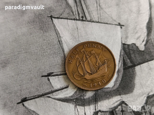 Монета - Великобритания - 1/2 (половин) пени | 1940г.