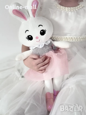 Плюшено зайче балерина 45см, Сладка детска плюшена играчка, снимка 5 - Плюшени играчки - 51443355