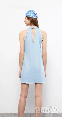 Дънкова рокля къса, снимка 5 - Рокли - 50780470