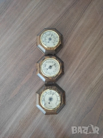 Ретро метеорологична станция* Термометър* Влагомер* Барометър* , снимка 3 - Антикварни и старинни предмети - 51269575