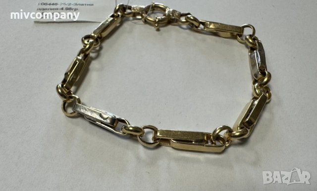 Златна гривна 4.98гр.20см.Намалена!!!, снимка 7 - Гривни - 53428968