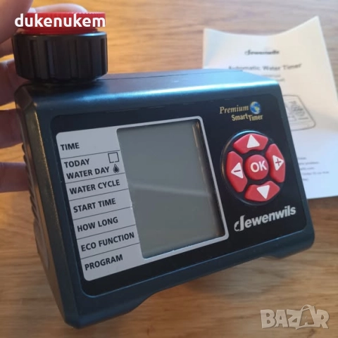 Автоматичен таймер за напояване, 4 поливки на ден, Rain Delay, Eco режим, ръчен старт, 1 вход, снимка 8 - Градински инструменти - 52412359