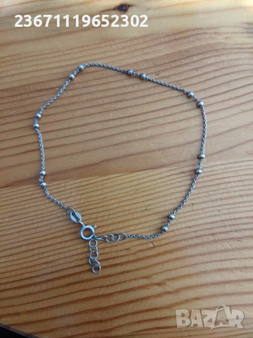 сребърна гривна за крак, Italy 