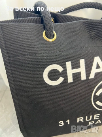 Chanel Дамска Черна Чанта Шанле Код 66Btq, снимка 4 - Чанти - 53753429