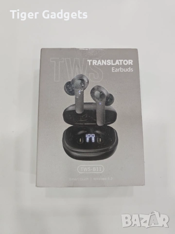 B11 Language Translator Earbuds – безжични слушалки с превод в реално време (74 езика), снимка 4 - Bluetooth слушалки - 53909961