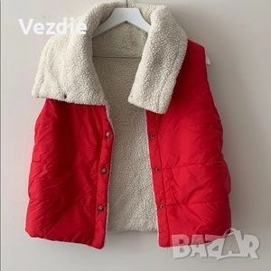 Червен дамски елек, снимка 2 - Елеци - 53146121