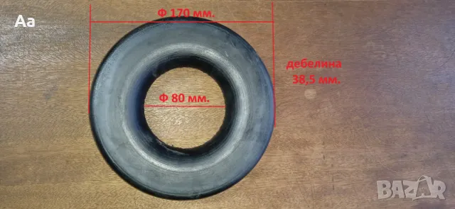 Бандажна гума / гумено колело Ф 170 мм., снимка 3 - Железария - 48706365