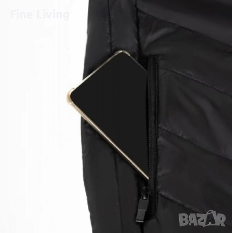 Електрическа жилетка с отопление HotVex USB Heated Vest – с 9 зони на отопление, снимка 6 - Палта - 52025974