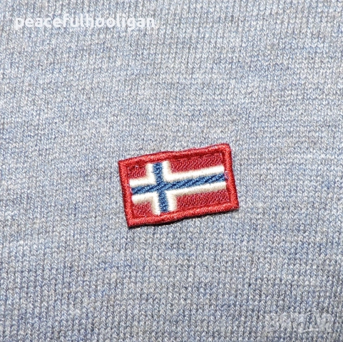 Napapijri Mens Grey Full Zip Long Sleeve Cardigan Size 3XL, снимка 11 - Пуловери - 52949226