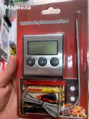 Дигитален термометър за барбекю/фурна / С таймер и магнит