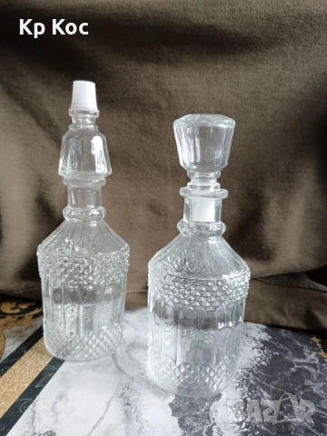 Стъклена гарафа / шише за ракия, снимка 2 - Други - 53116483