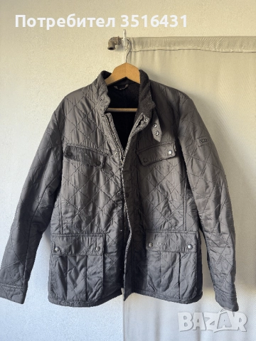 Сиво Мъжко Зимно Яке Barbour - Размер XL