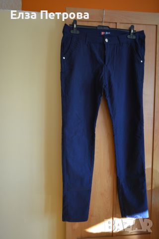 Дамски тъмно син панталон марка Flora; пролет/лято, снимка 1 - Панталони - 46129868