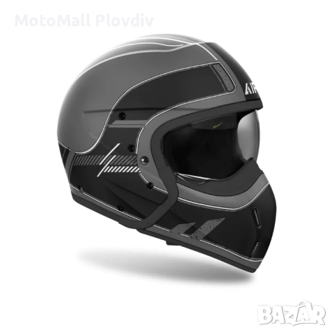 Каска Airoh J110 Raster Black Matt, снимка 5 - Аксесоари и консумативи - 51784013