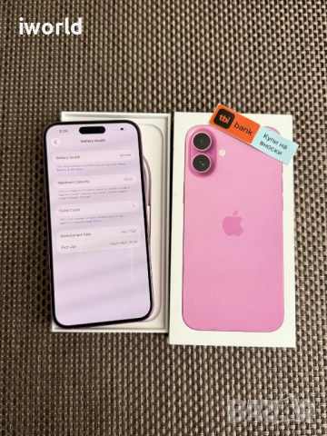 НОВ ❗️ iPhone 16 PLUS ❗️Лизинг от 52лв/м ❗️ Гаранция 128Gb PINK ❗️ розов, снимка 2 - Apple iPhone - 52614227