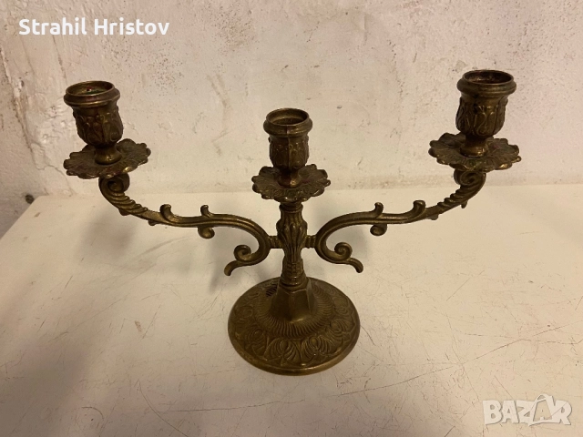 Свещници от месинг 4 бр, снимка 5 - Други ценни предмети - 51607909