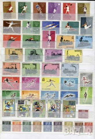 Албум SG A4 с 450 чисти марки (MNH) Сан Марино, Люксембург, Лихтенщайн, снимка 5 - Филателия - 52351916