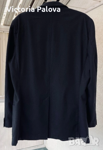 Луксозно черно кашмирено сако J.D. Fielding 100% кашмир, снимка 7 - Сака - 53990960