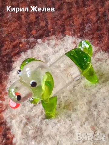 Фигурка на дакел от духано стъкло 20444, снимка 6 - Колекции - 52717640