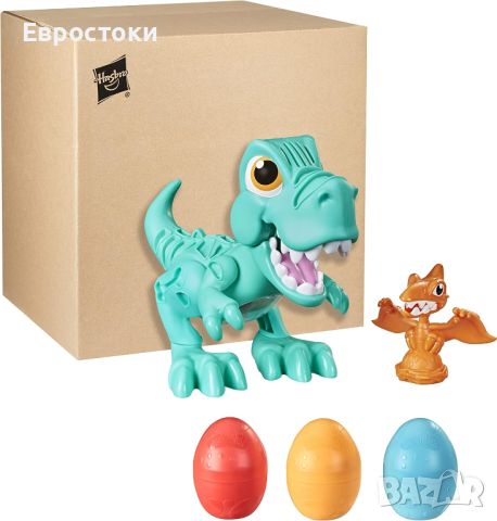 Играчка Play-Doh Dino Crew Crunchin' T-Rex за деца на 3 и повече години със забавни звуци на динозав, снимка 3 - Играчки за стая - 45919154