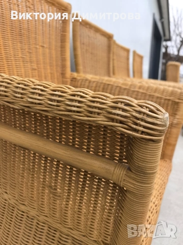 Комплект ратан - 6 броя кресла, снимка 10 - Градински мебели, декорация  - 53586992