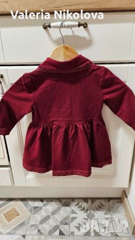 Бебешко палтенце, бордо, снимка 2 - Бебешки якета и елеци - 45359045
