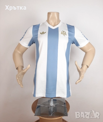 Adidas Argentina Anniversary - Оригинална мъжка футболна тениска р-р S, снимка 2 - Тениски - 52249384