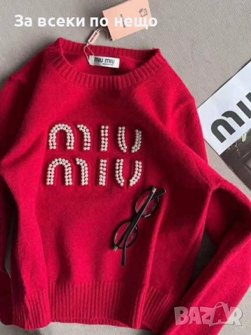 Miu Miu Дамска Блуза С Дълъг Ръкав - 4 Налични Цвята Код LFS654, снимка 3 - Блузи с дълъг ръкав и пуловери - 51625355