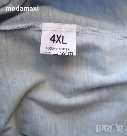 4XL Нова синя блуза с котенца , снимка 8 - Блузи с дълъг ръкав и пуловери - 45830078