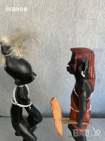дървени африкански фигури статуетки , снимка 10 - Статуетки - 45268354