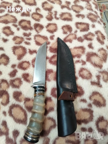 Дамасков нож от Гошо, снимка 4 - Ножове - 52264843