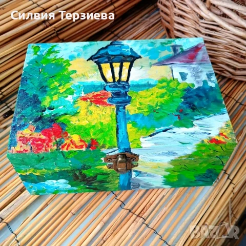 Уникална дървена кутия-макет "Fairy garden" с вътрешна декорация сюжет, снимка 2 - Други - 50835065