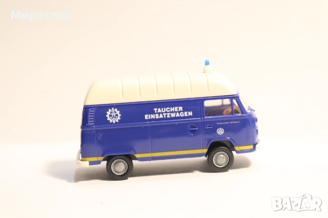 BREKINA H0 1/87 VW ГРАЖДАНСКА ЗАЩИТА КОЛИЧКА КАМИОН МОДЕЛ, снимка 4 - Колекции - 52989472