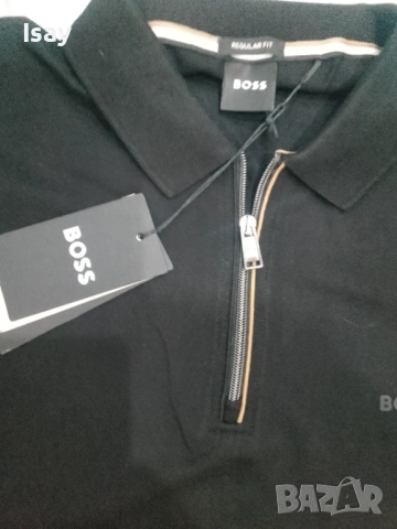 Мъжка тениска БОСС в черен цвят , снимка 3 - Тениски - 53839024