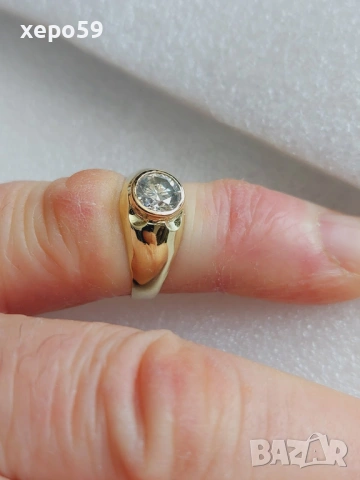 Дамски златен 14 каратов пръстен с брилянт 1,15 карата, снимка 16 - Пръстени - 53074005