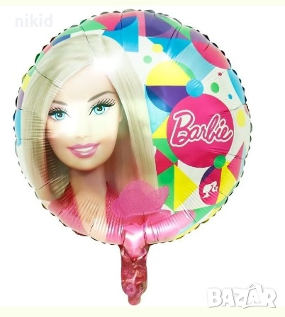 Барби кукла кръгъл голям фолио фолиев балон хелий или въздух парти рожден ден