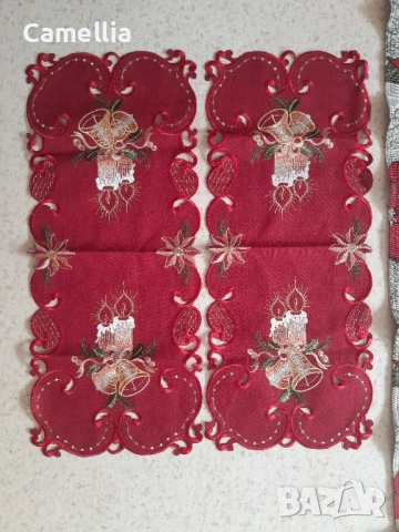 Лот: коледни покривки, снимка 2 - Декорация за дома - 52834365